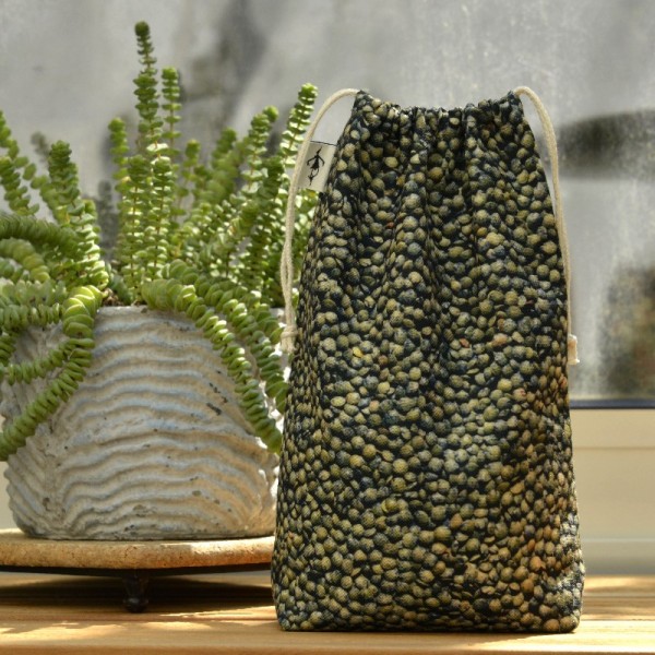 Sachet de rangement Lentilles vertes pour la cuisine écologique