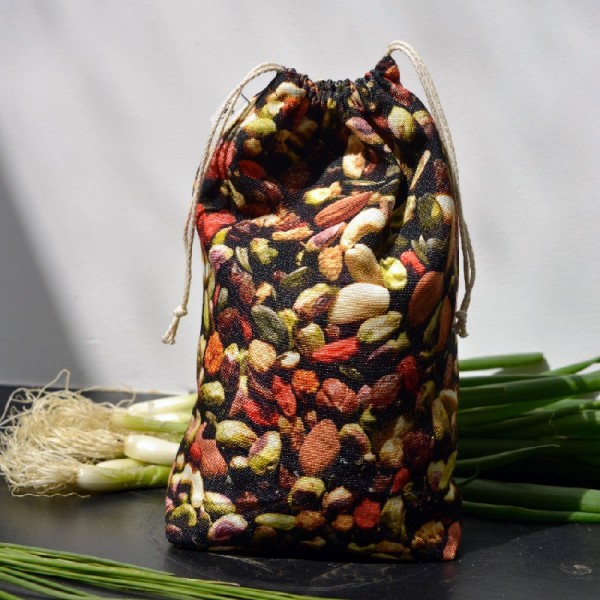 Sachet de rangement Fruits secs pour la cuisine écologique Sachet de rangement Fruits secs pour la cuisine écologique