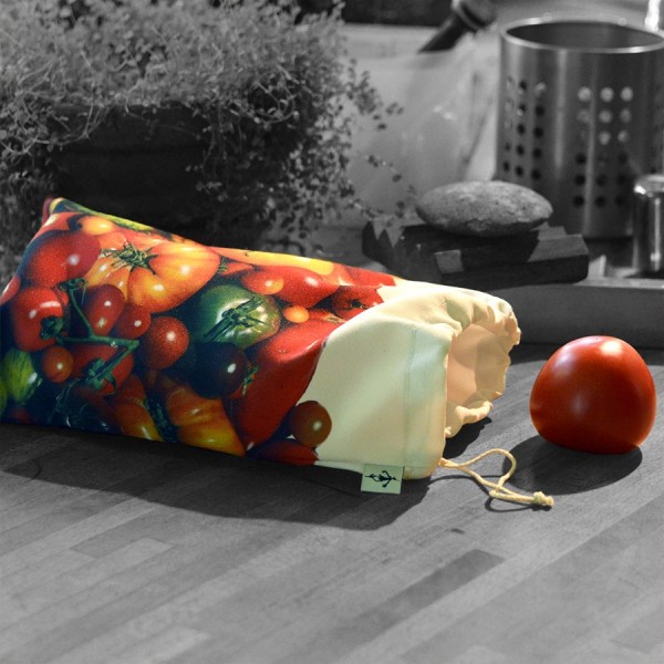 Tomatoes Bag for bulk reusable - for shopping or Kitchen storage Maron Bouillie made in France Tomatoes Bag for bulk reusable - for shopping or Kitchen storage Maron Bouillie made in France