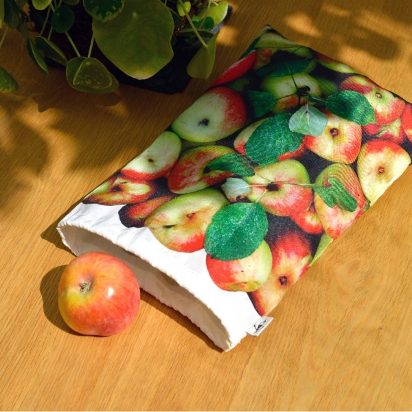 Sac à vrac réutilisable Pommes pour courses ou rangement cuisine - Maron Bouillie made in France Sac à vrac réutilisable Pommes pour courses ou rangement cuisine - Maron Bouillie made in France