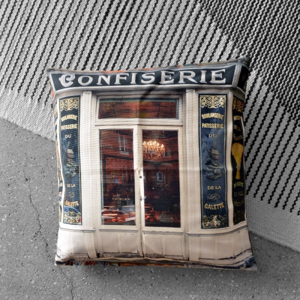 Bakery Confiserie Boulangerie Cushion cover - Paris retro style collection - Maron Bouillie Paris made in France Bakery Confiserie Boulangerie Cushion cover - Paris retro style collection - Maron Bouillie Paris made in France