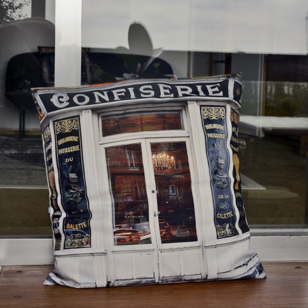 Bakery Confiserie Boulangerie Cushion cover - Paris retro style collection - Maron Bouillie Paris made in France Bakery Confiserie Boulangerie Cushion cover - Paris retro style collection - Maron Bouillie Paris made in France