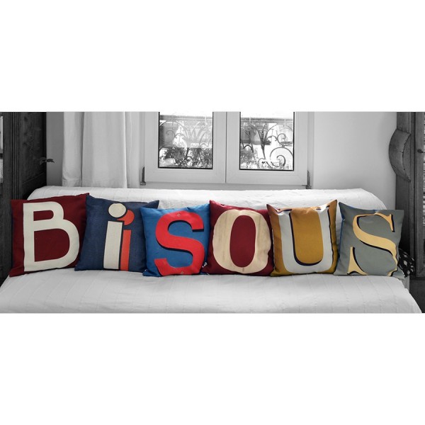 Cushion cover Bisous Cushion cover Bisous