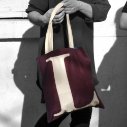 Detail of the L initial bag by Maron Bouillie - Original birthday gift idea for women, made in France