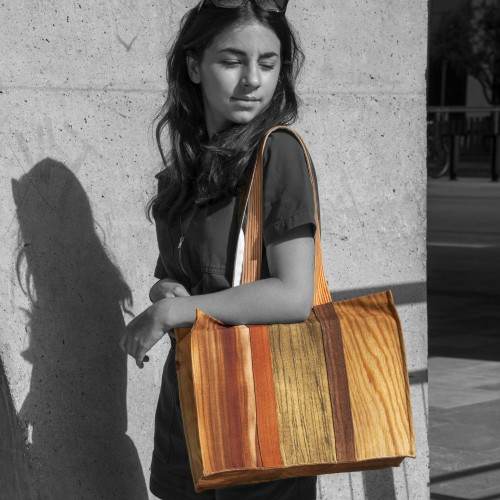 Bag printed new wood - made in France - Maron Bouillie