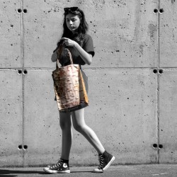 Wood daily bag – Bark parade - MARON BOUILLIE - made in France sustainable bag 2