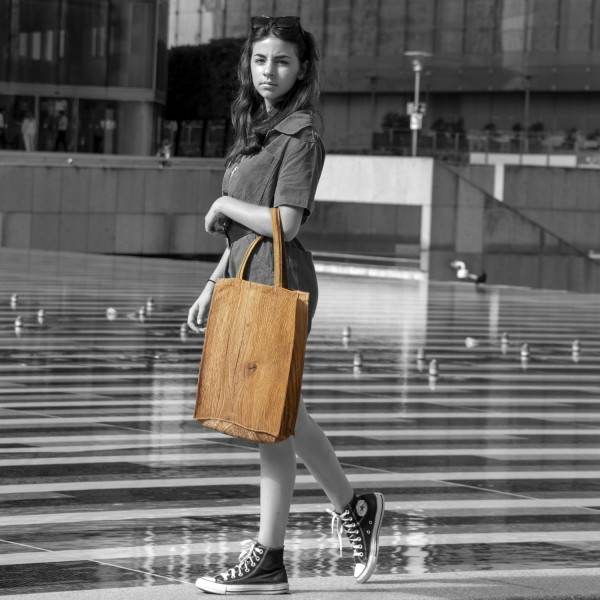 Wood daily bag – New Wood - MARON BOUILLIE - made in France sustainable bag