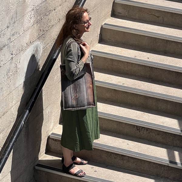 Old Wood daily bag  - MARON BOUILLIE - made in France sustainable bag