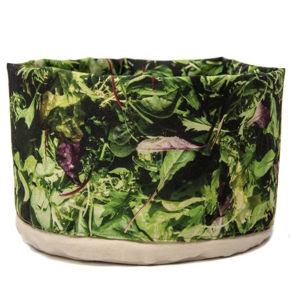 Salad Vegetable Basket - side view on a white background - Maron Bouillie made in France