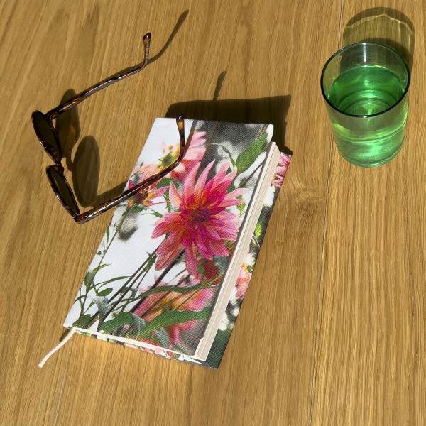 Dahlia floral book cover - Maron Bouillie made in France
