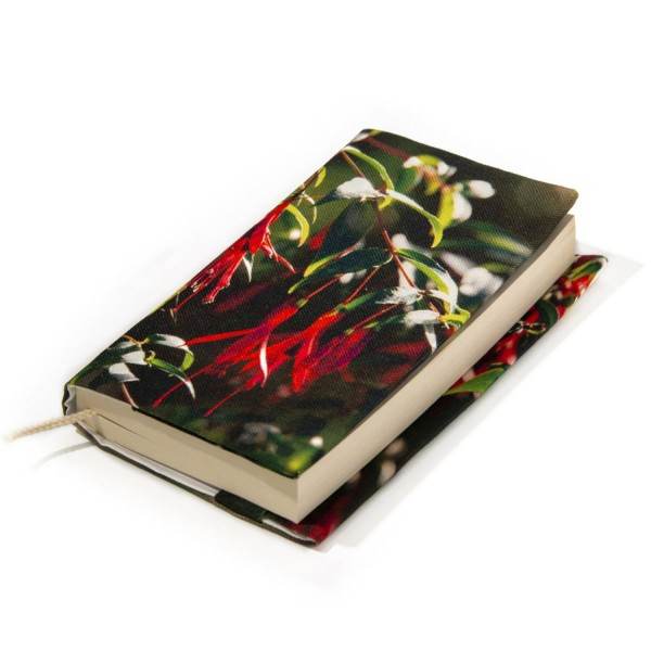 Couverture de livre fleurie Fuchsia royal - Maron Bouillie made in France Couverture de livre fleurie Fuchsia royal - Maron Bouillie made in France