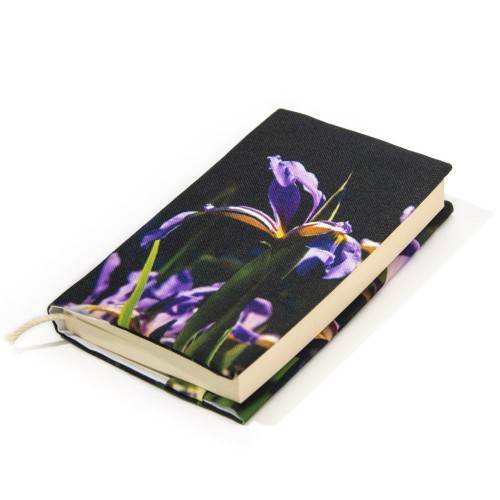 Couverture de livre fleurie Iris - Maron Bouillie made in France