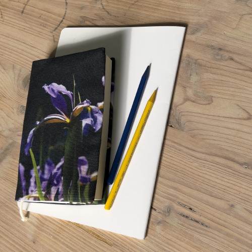 Iris floral book cover - Maron Bouillie made in France