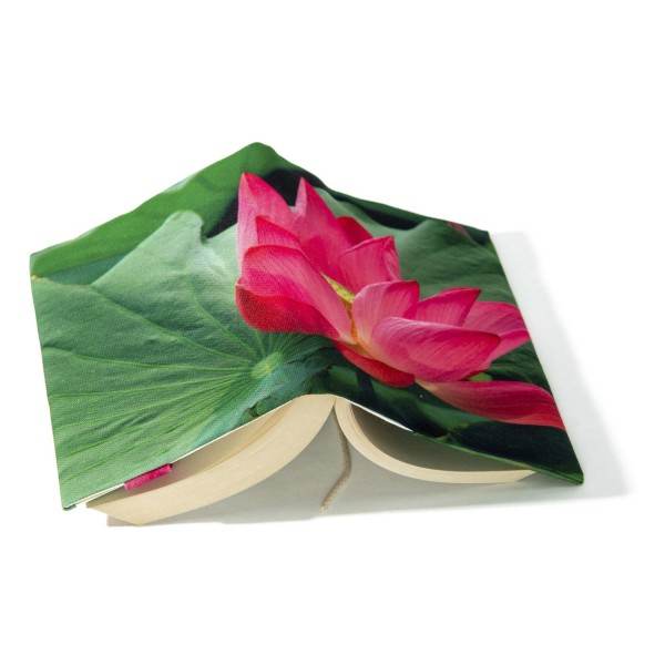 Oriental lotus floral book cover - Maron Bouillie made in France Oriental lotus floral book cover - Maron Bouillie made in France
