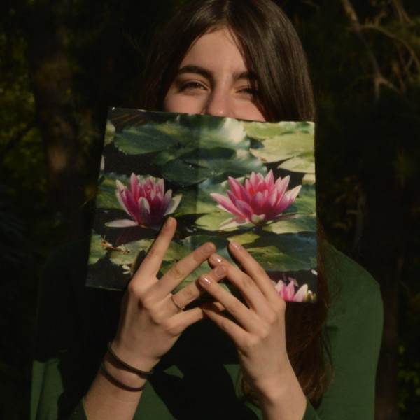 Nymphea floral book cover - Maron Bouillie made in Franc