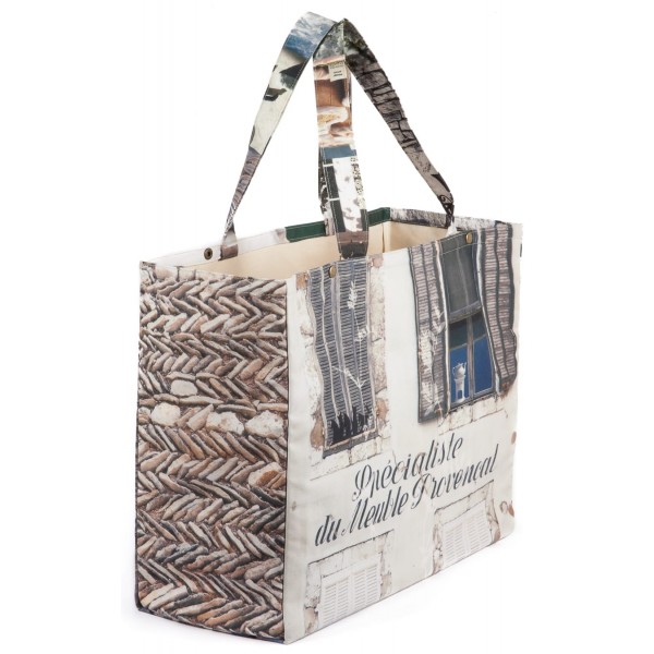 Sac-cabas-Un-air-de-Provence-Maron-Bouillie-Blanc-face-profil