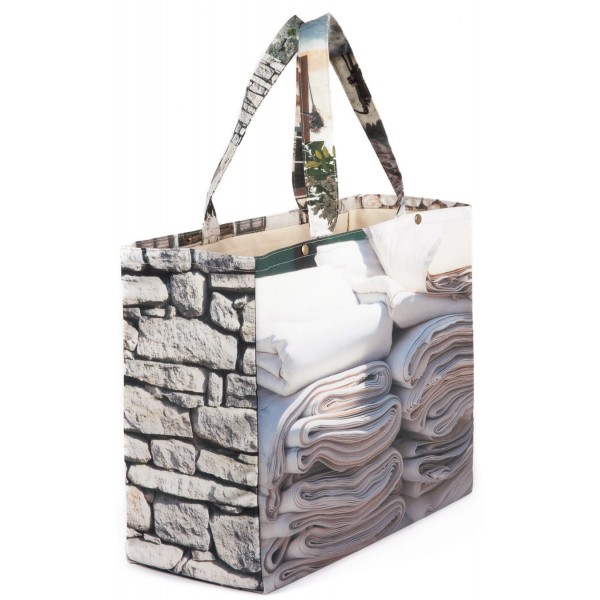 Sac-cabas-Un-air-de-Provence-Maron-Bouillie-Blanc-dos-profil