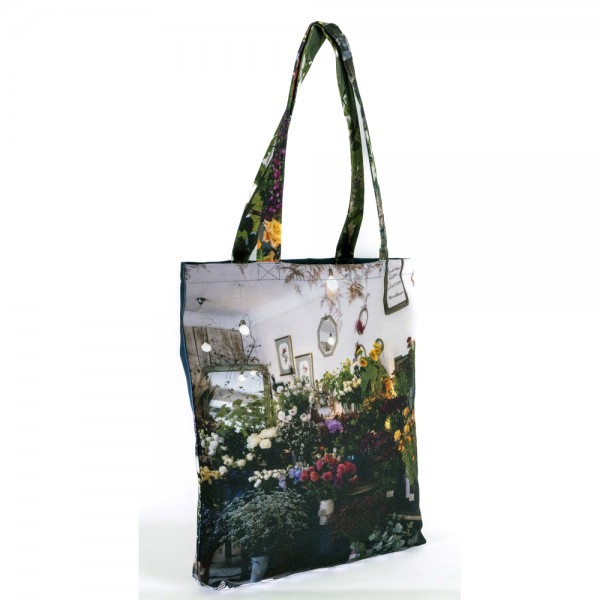 Tote bag Fleuriste Brindille Paris, vue de dos, création Maron Bouillie made in France