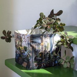 Paris Florist Brindille storage basket – flower box on a step. Maron Bouillie made in France 2