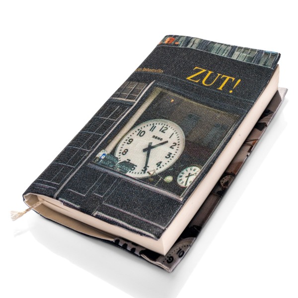Protège livre tissu Paris Boutique « Zut » antiquités industrielles - Maron Bouillie made in France Protège livre tissu Paris Boutique « Zut » antiquités industrielles - Maron Bouillie made in France