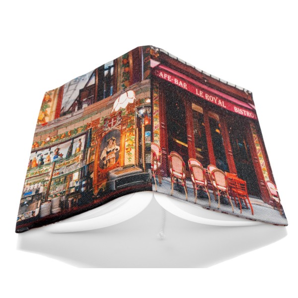 Protège livre idée cadeau Paris Café rouge Le royal - Maron Bouillie made in France