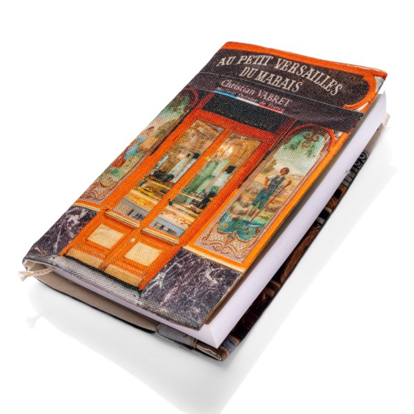 Book sleeve cover Paris Bakery Au petit Versailles du Marais -  front view white background - Maron Bouillie made in France Book sleeve cover Paris Bakery Au petit Versailles du Marais -  front view white background - Maron Bouillie made in France