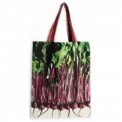 Sac de courses légumes - Sac à Betteraves - face - Sac réutilisable Maron Bouillie made in France.
