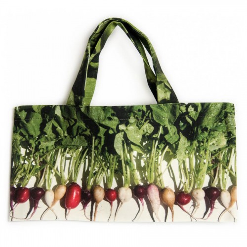 Sac à radis multicolores de face - Sac de courses Maron Bouillie made in France