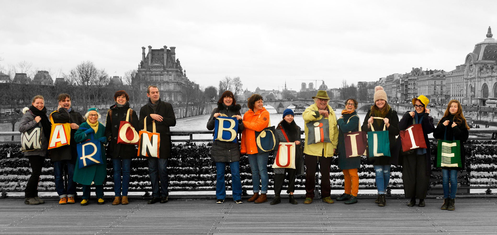 Maron Bouillie sacs initiales de Paris