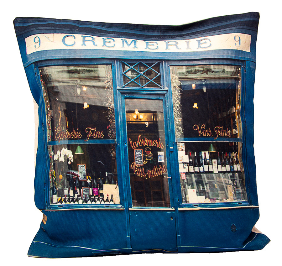 Coussin boutique Crémerie Paris vintage Maron Bouillie