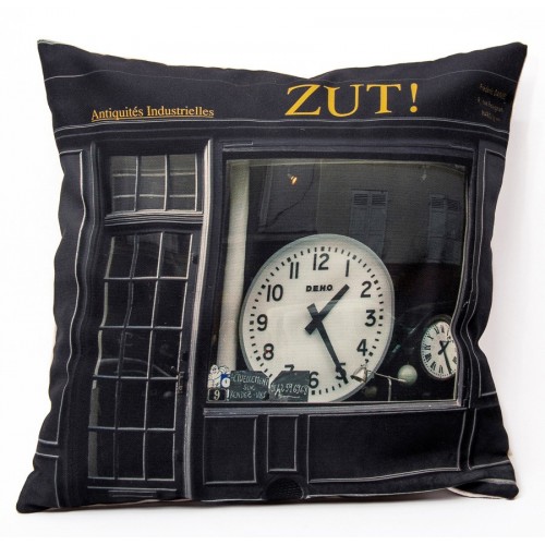 Zut ! Cushion cover - Paris retro style collection - Maron Bouillie Paris made in France