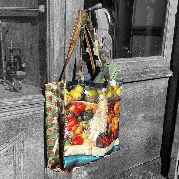 Carrots bag - Green life tote bag - Designer Maron Bouillie Paris