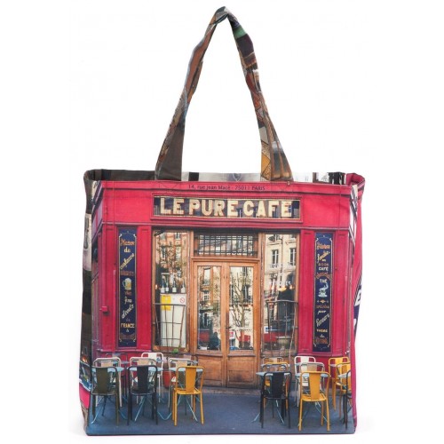Bag-Paris-retro-style-Maron-Bouillie-Coffee-Pure-café-front