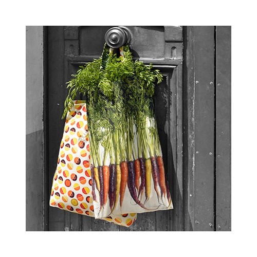 Made in France Vegetable bag Maron Bouillie Strolling around the market collection -  Multicolored Carrots bags
