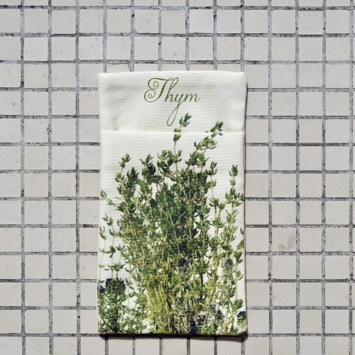 Wall pouch Thyme - Vegetables Kitchen- Maron Bouillie Paris - made in France