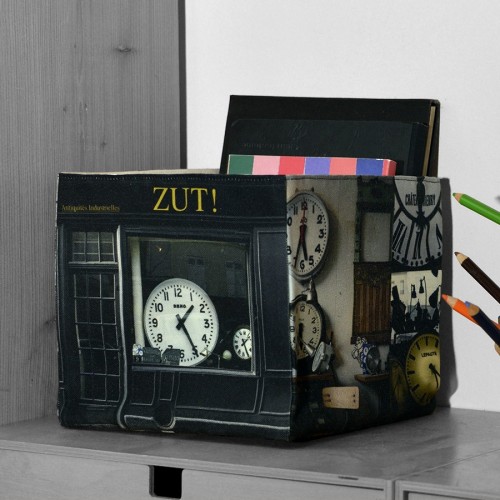 Boite de rangement Zut ! antiquités industrielles - collection Paris retro - Maron Bouillie made in France