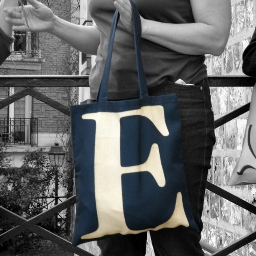 Tote bag E - Maron Bouillie made in France